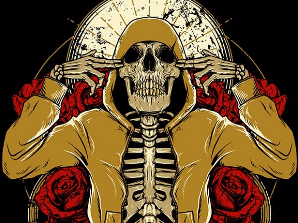 Hip hop and roses commercial use t-shirt design
