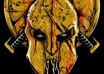 Skull Spartan design for t shirt