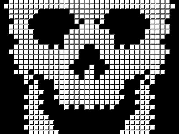 Skull tetris t shirt design for purchase