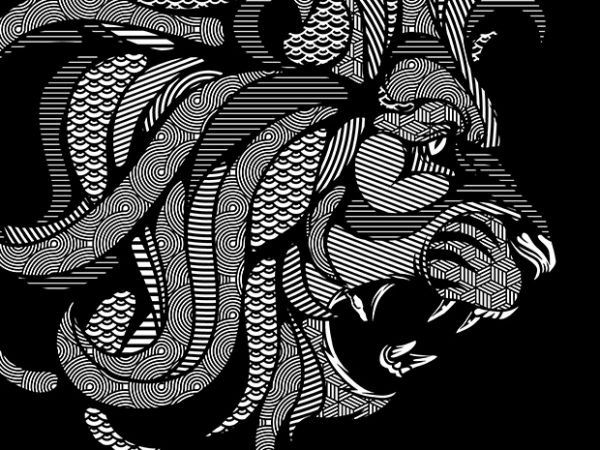 Lion zentangle vector t-shirt design template Lion zentangle vector t-shirt design template