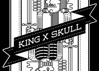 King and Skull buy t shirt design artwork