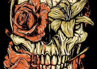 Death Flower buy t shirt design for commercial use