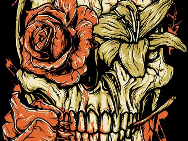 Death flower buy t shirt design for commercial use