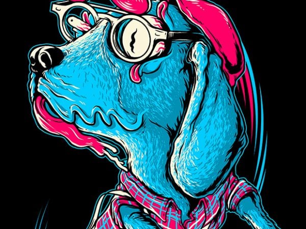 Dog biker t shirt design to buy