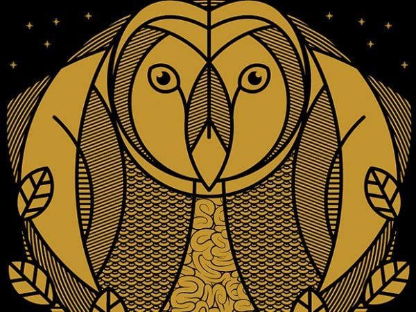 Owl night tshirt design for sale