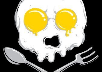 Eggskull graphic t-shirt design