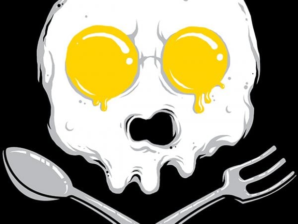 Eggskull graphic t-shirt design