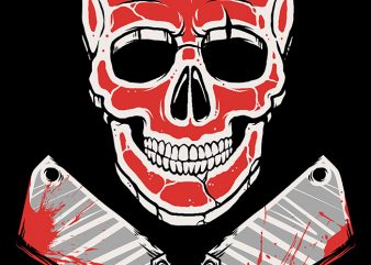 Skull Meat graphic t-shirt design