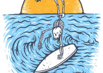 Death Surfer t shirt design for download