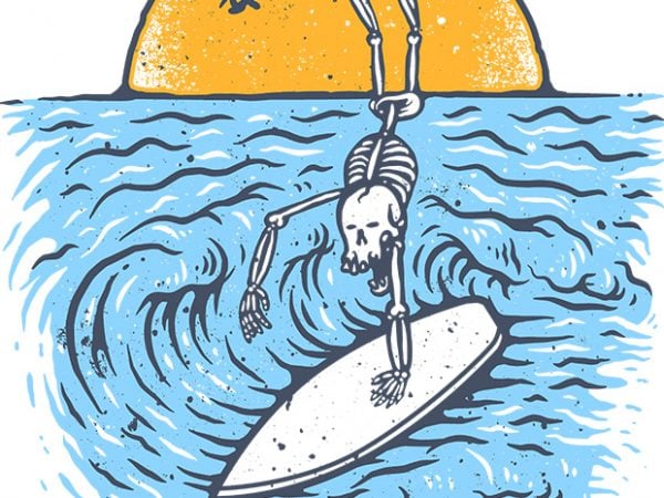 Death surfer t shirt design for download