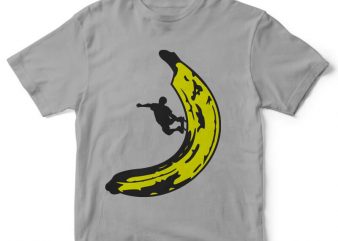 Banana Skateboard tshirt design