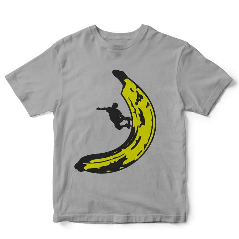 Banana Skateboard tshirt design t-shirt designs for merch by amazon