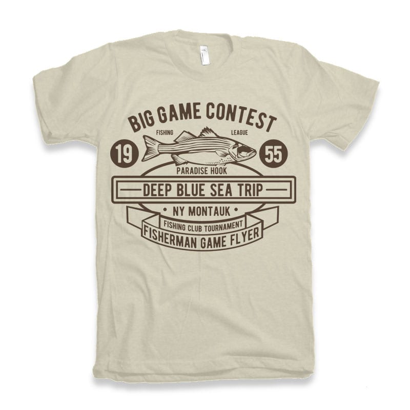 Big Game Contest Fishing t-shirt design t shirt design png