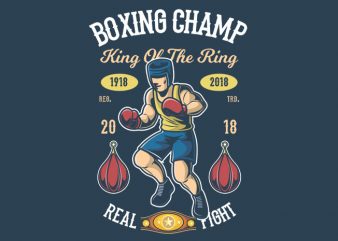 Boxing Champ graphic t-shirt design