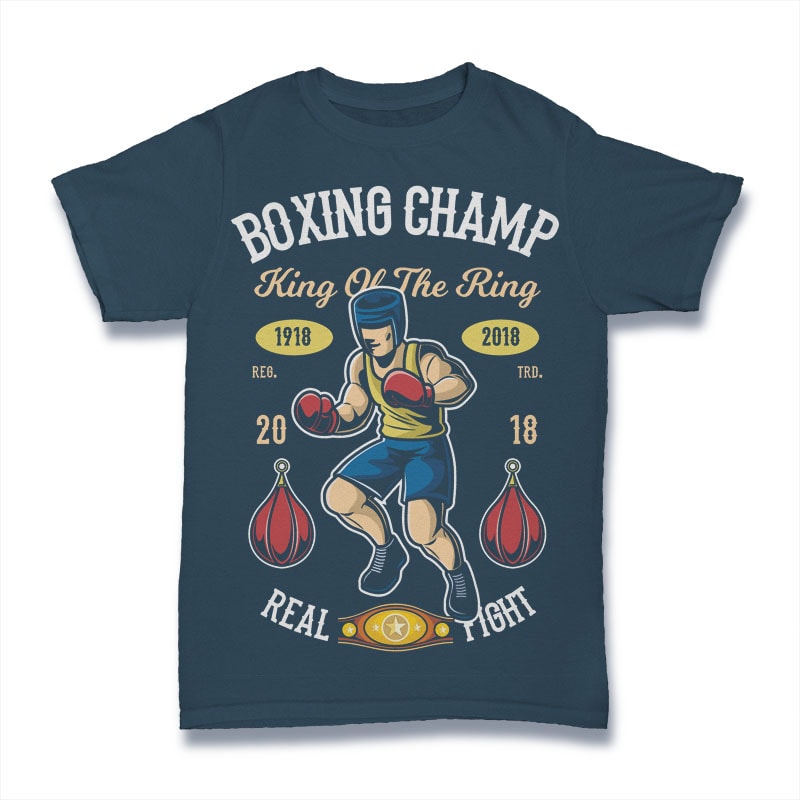 Boxing Champ tshirt design for merch by amazon