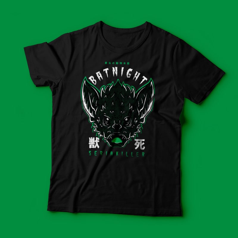 Batnight t shirt design png