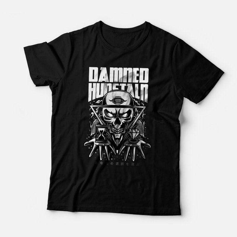 Damned Hunstaln t-shirt designs for merch by amazon