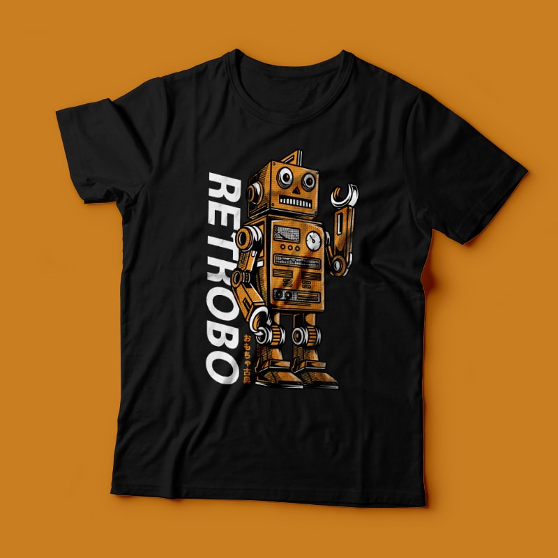Retrobo t shirt design png