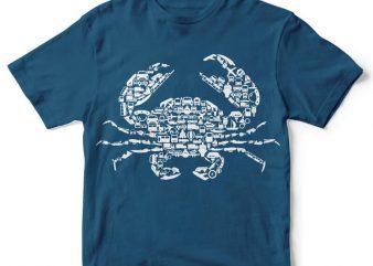 Crab Graphic tee design