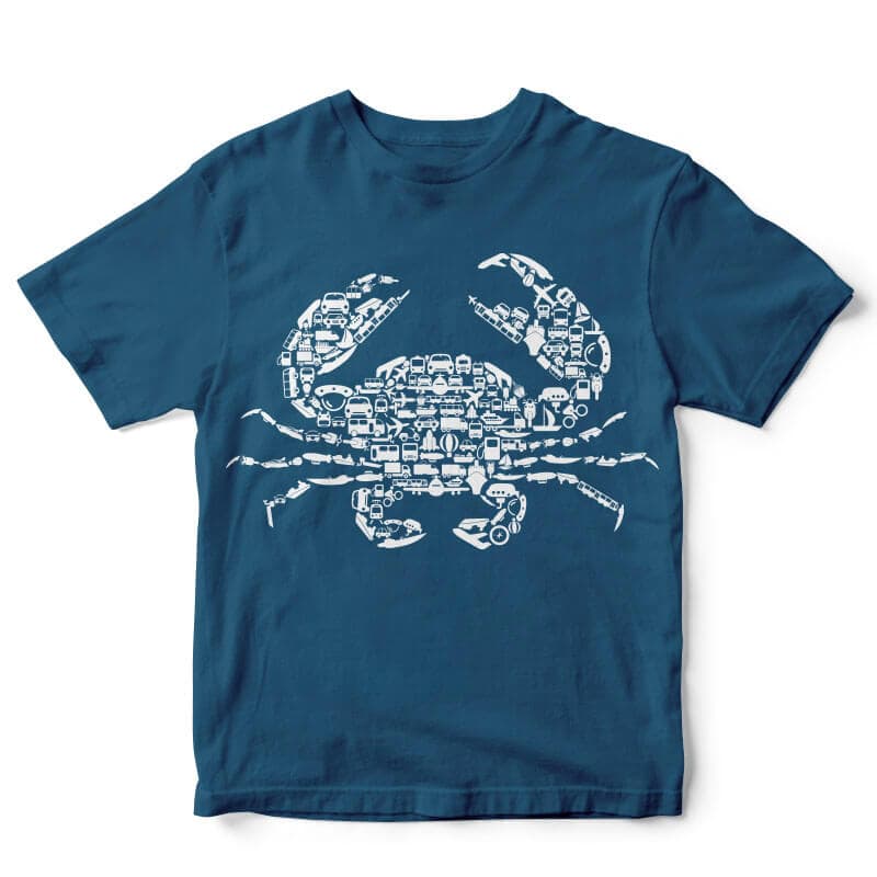Crab Graphic tee design tshirt factory
