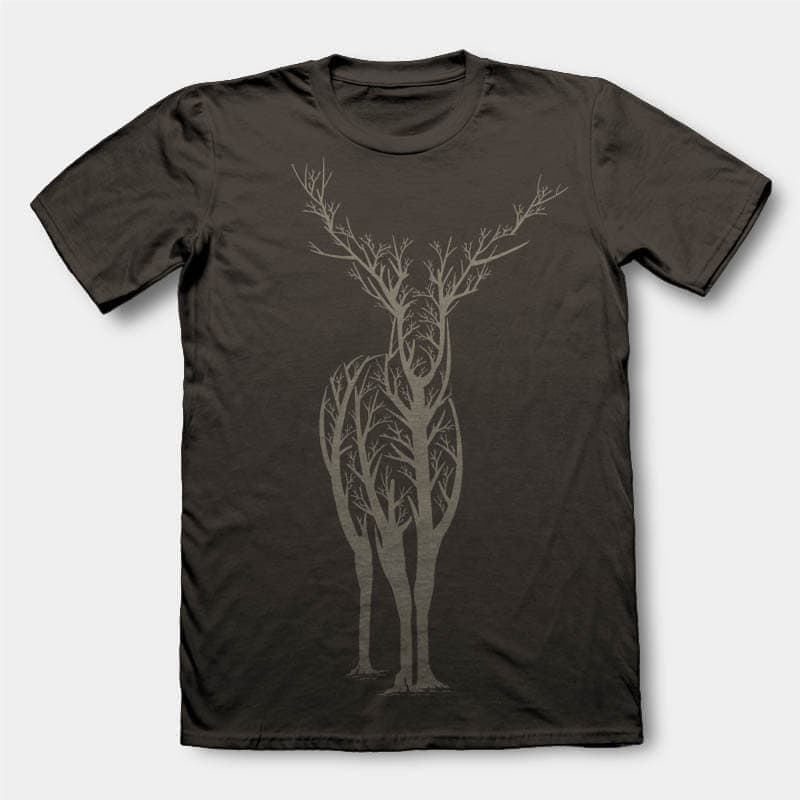 Deer 2 t-shirt design t shirt designs for print on demand