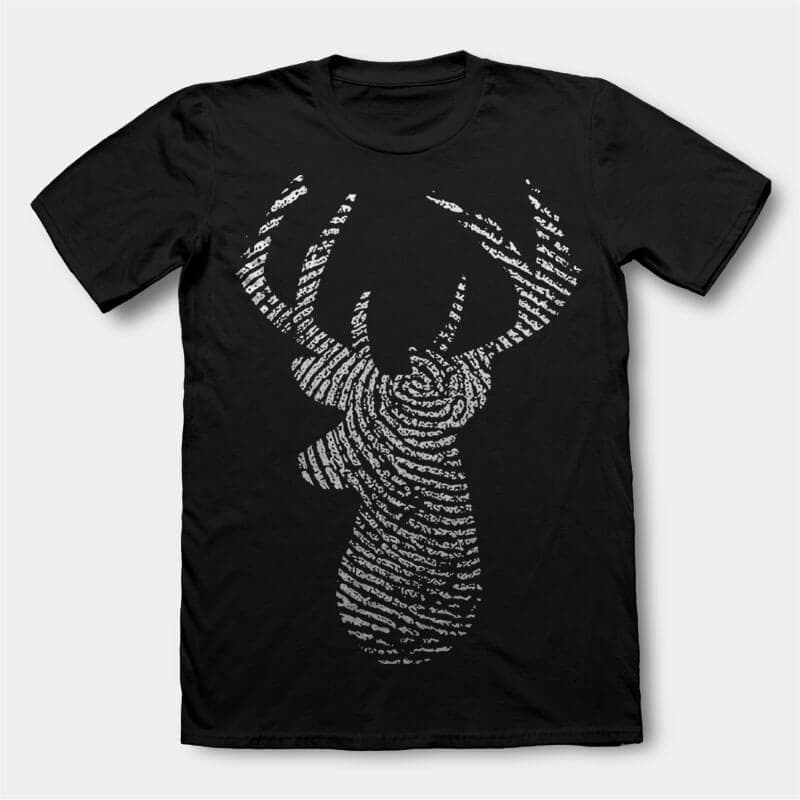 Deer 3 t-shit design t shirt designs for print on demand