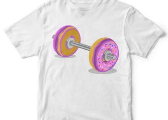 Donut Barbell t-shirt design