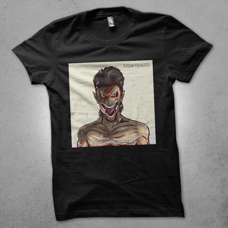 eren berserk vector t shirt design