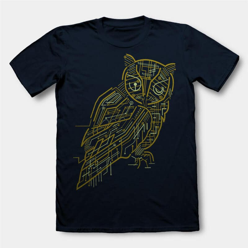 Electrical Owl Graphic tee design t shirt designs for teespring