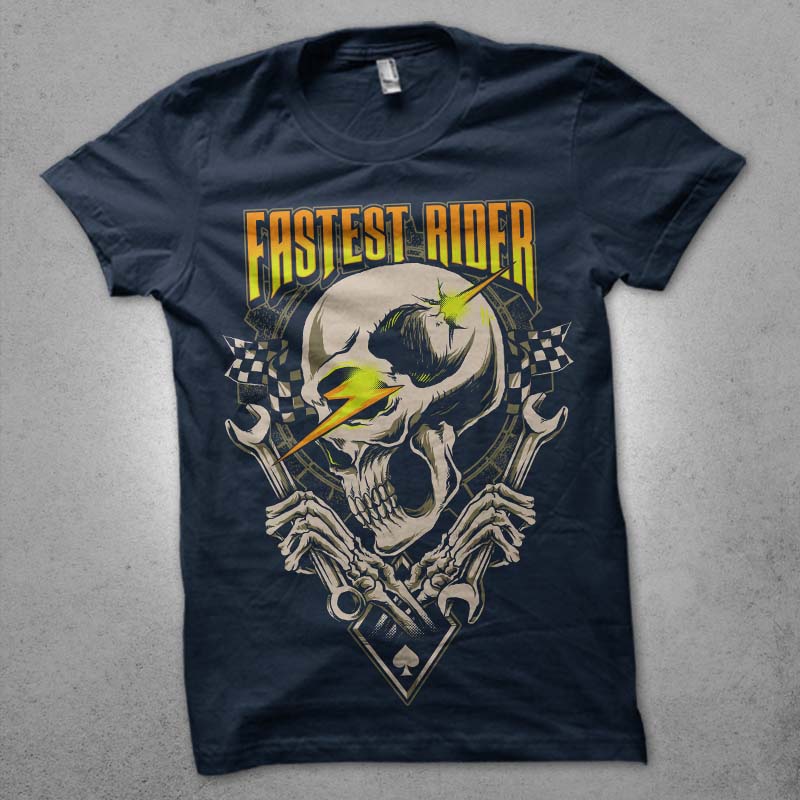 fastest rider t shirt design graphic