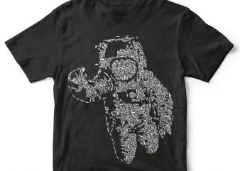 Flying Astronaut Vector t-shirt design