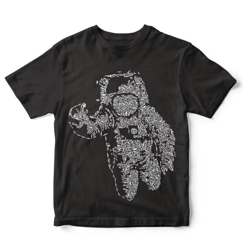 Flying Astronaut Vector t-shirt design t shirt designs for print on demand