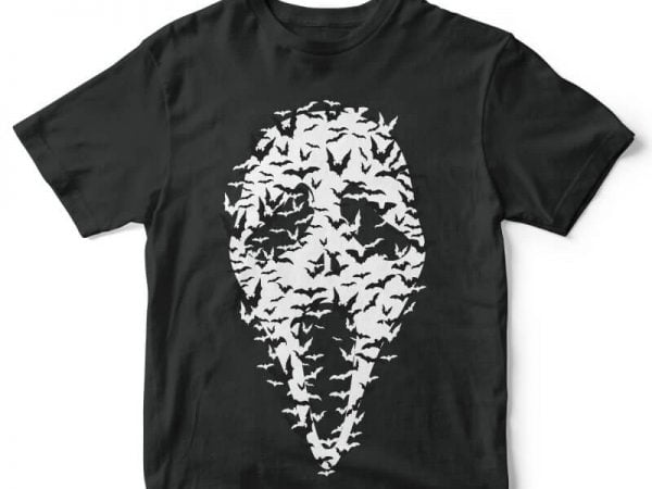 Ghost face bats t-shirt design