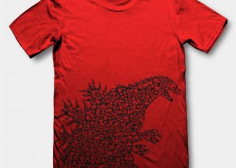 Godzilla t-shirt design