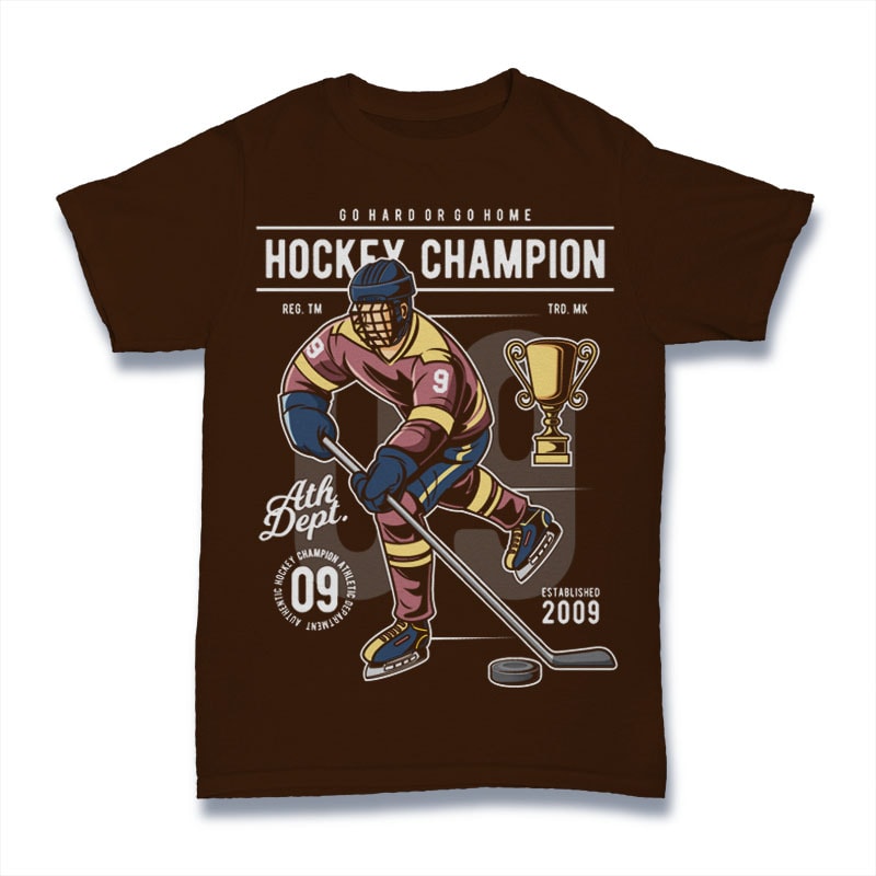 Hockey Champion t shirt designs for teespring