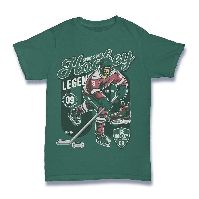 Hockey Legend t shirt designs for teespring