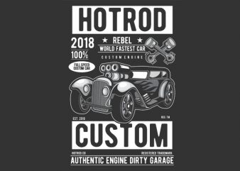 Hotrod Rebel design for t shirt