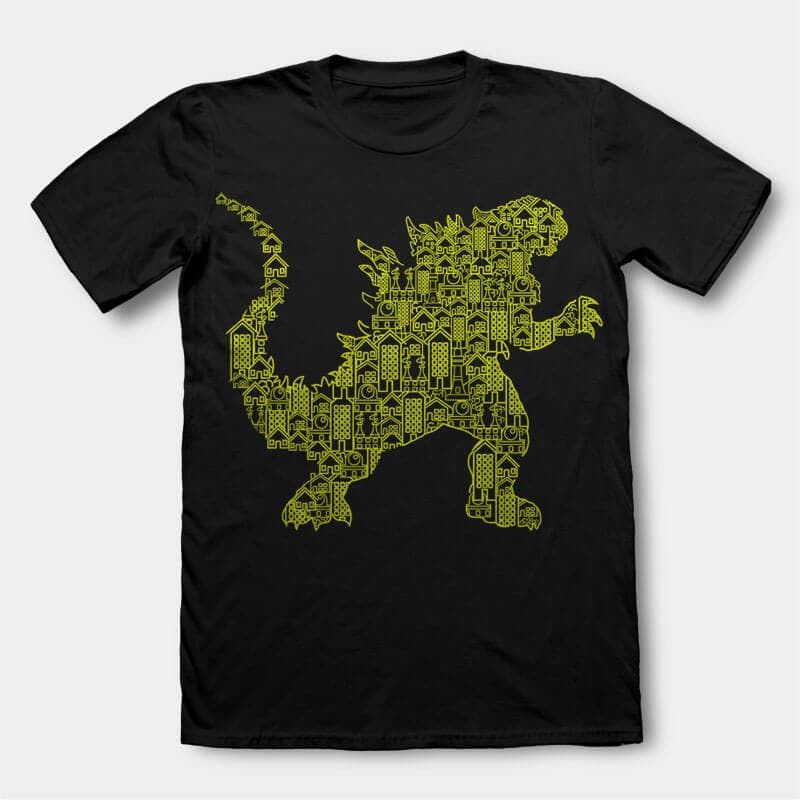 Kaiju 2 tshirt design t shirt design graphic