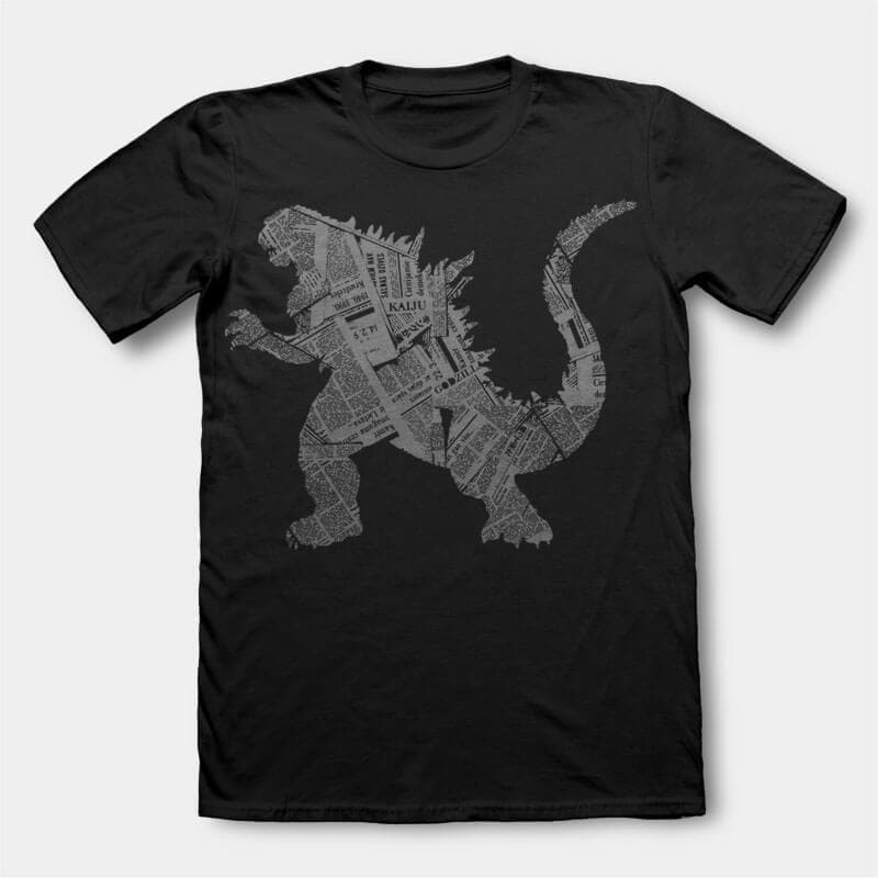 Kaiju tshirt design t shirt design graphic