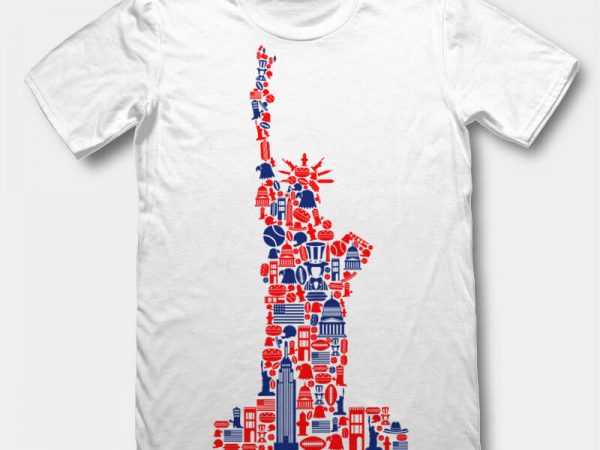 Liberty t-shirt design template