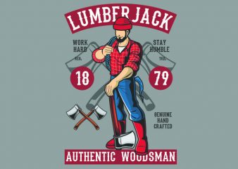 Lumberjack vector t shirt design artwork