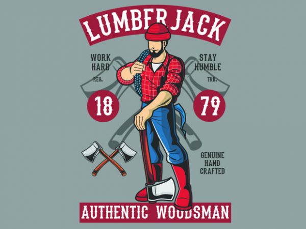 Lumberjack vector t shirt design artwork