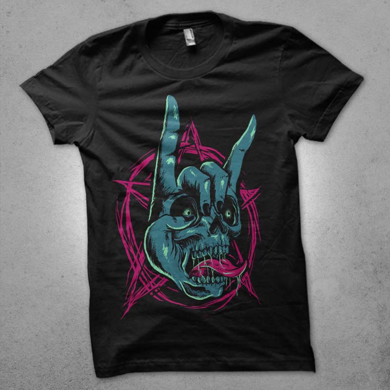 metal head commercial use t shirt designs