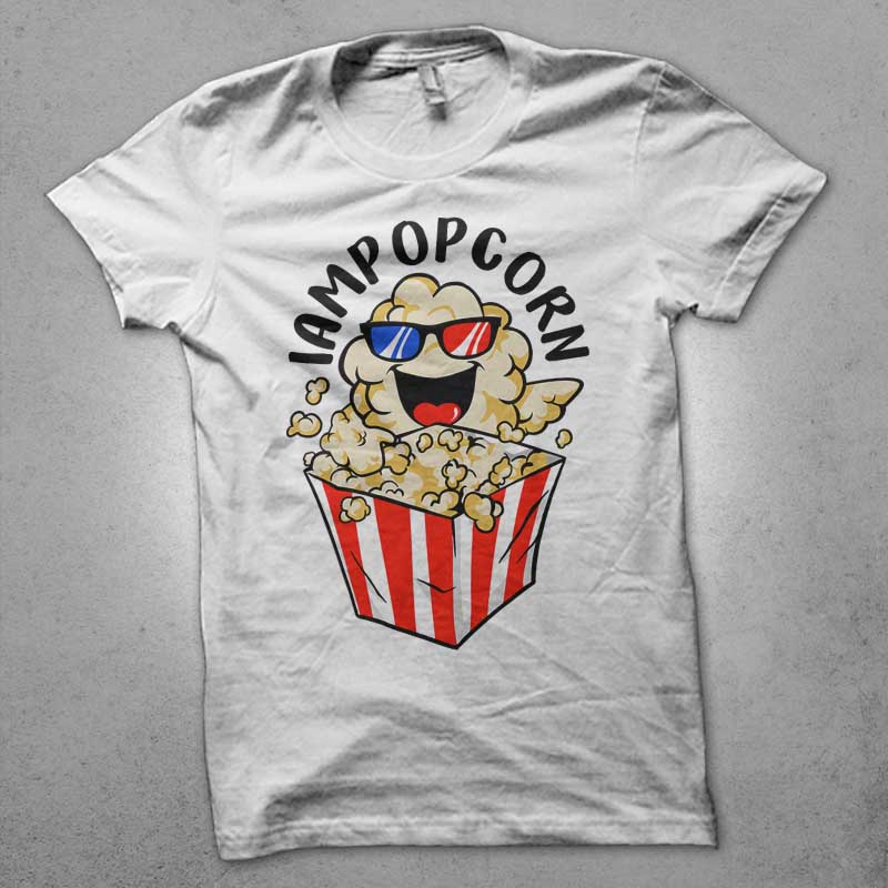 love popcorn vector t shirt design