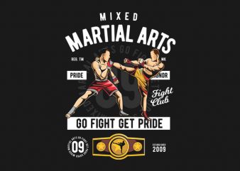 Mixed Martial Arts design for t shirt