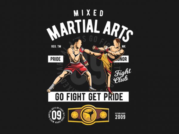 Mixed martial arts design for t shirt