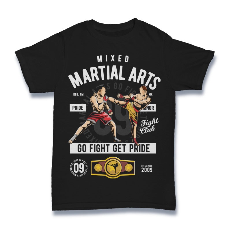 Mixed Martial Arts vector t shirt design