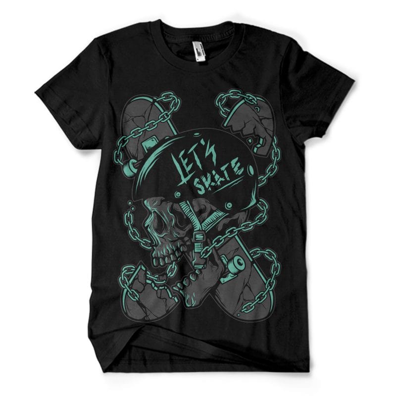 Skullboarder vector t shirt design