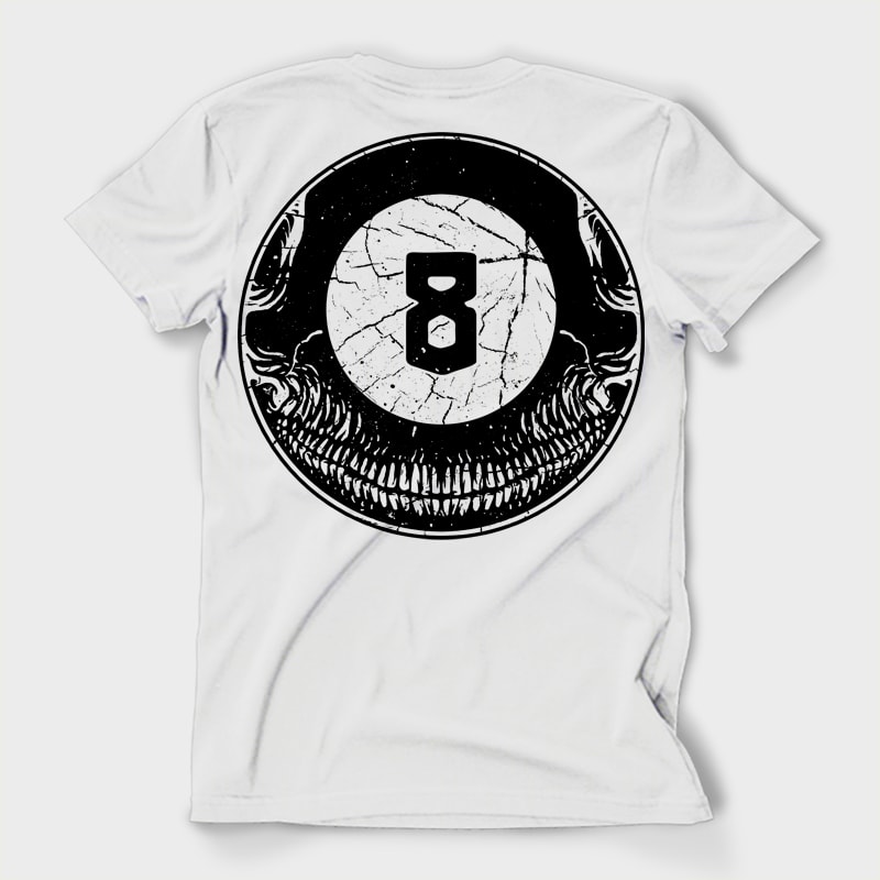 8ball Skull t shirt designs for sale