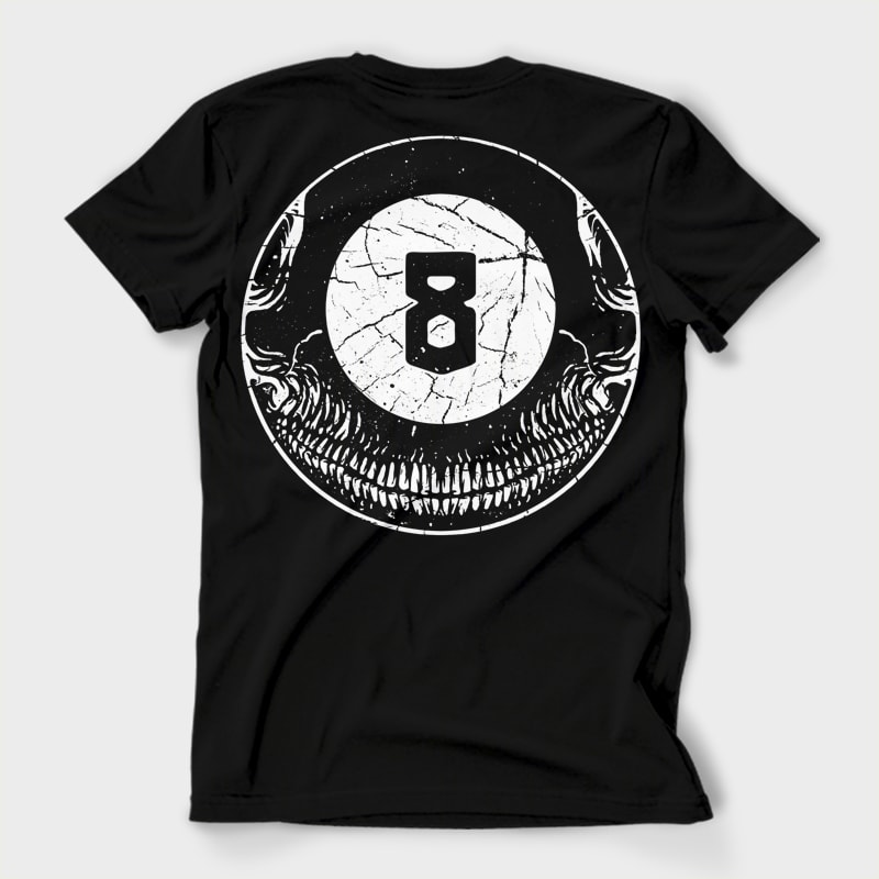 8ball Skull t shirt designs for sale